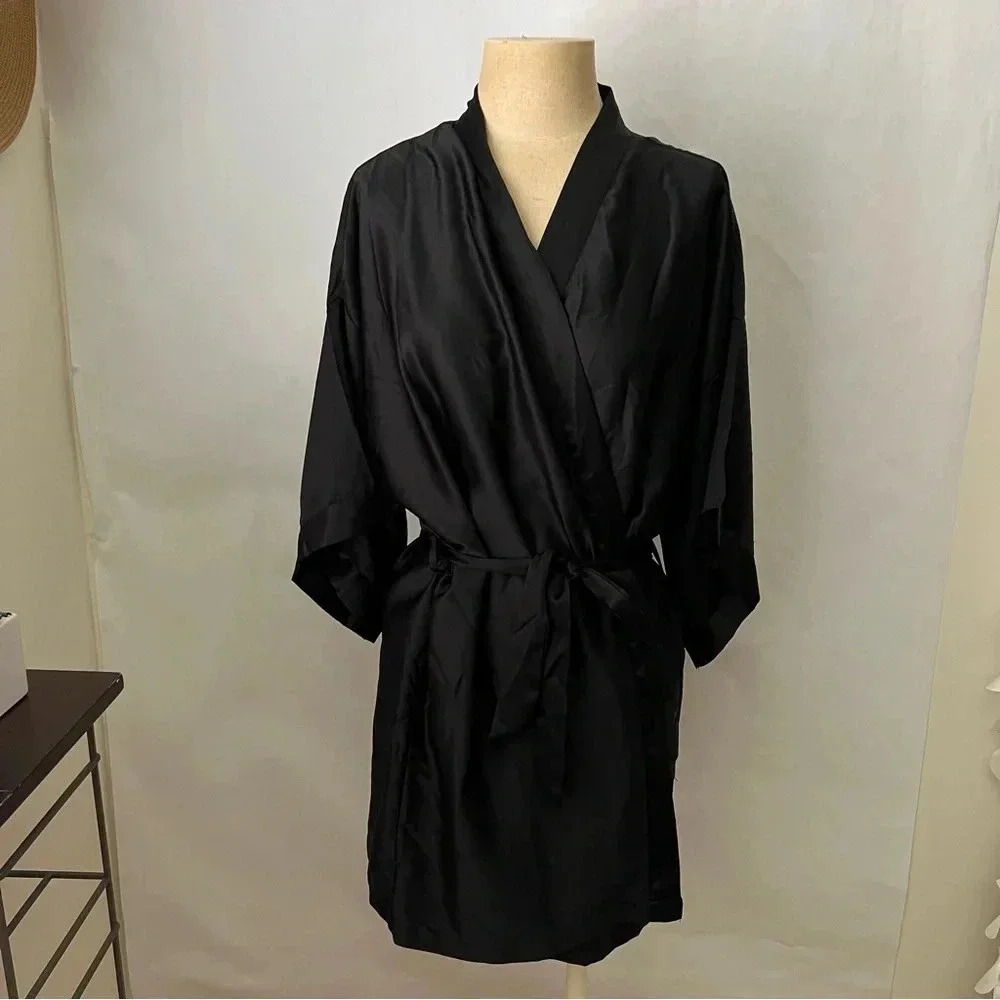 Robe Cotton On Body Kimono Gown Size M/L Black Comfy